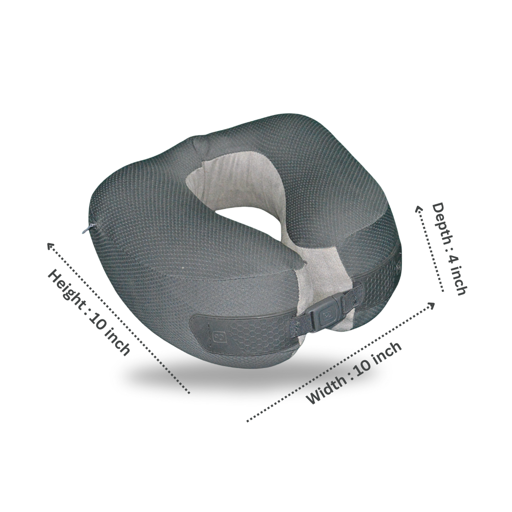 Go Travel Super Supportive Ergonomic Memory Foam Neck Pillow – Grey