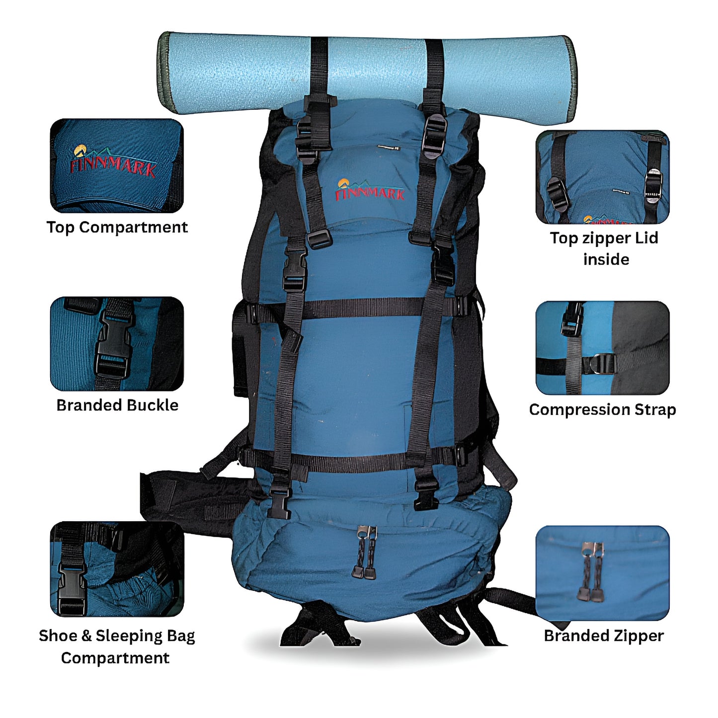 Finnmark 60L Imported Backpack – Durable German Outdoor Hiking & Trekking Bag