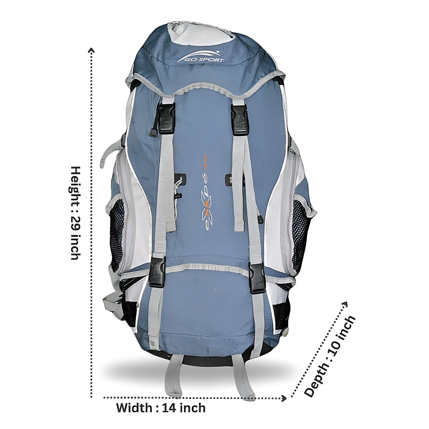 GO SPORT 55L Hiking Backpack – Durable, Lightweight & Adventure-Ready