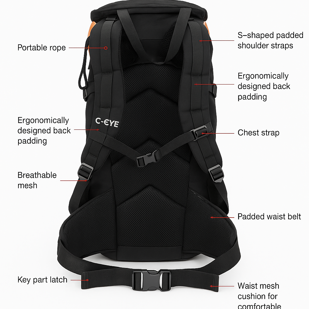 C-EYE Mountaineer 60L – Durable, Ergonomic & Stylish