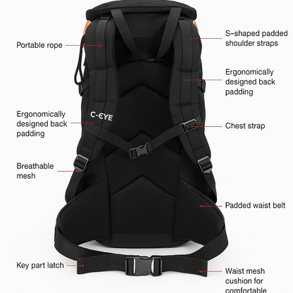 C-EYE Mountaineer 60L – Durable, Ergonomic & Stylish