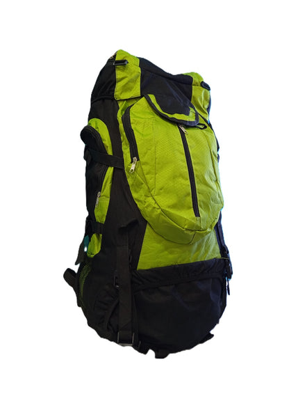 70L Trekking Backpack – Green/Black | Rugged & Spacious
